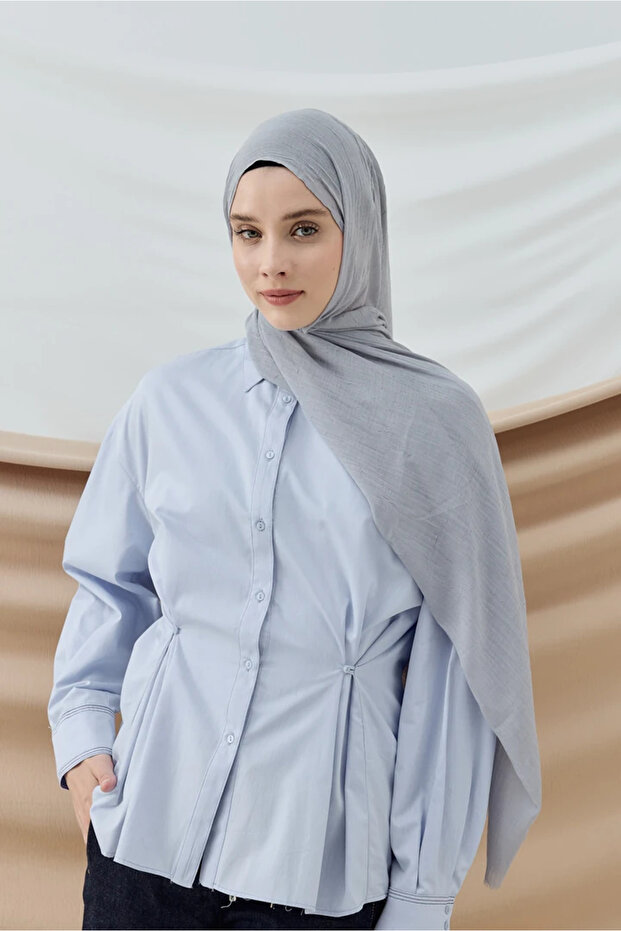 bambu şal açık gri - 2