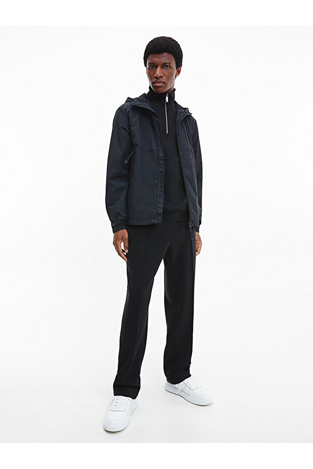 CRINKLE NYLON  BLOUSON W. HOOD - 3