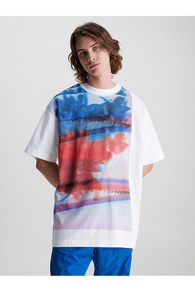 Erkek Large Motion Floral Graphic T-Shirt - 2
