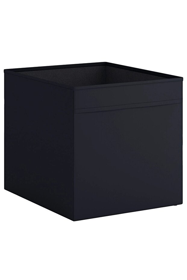 Qui̇ck Square Storage Box 33X38X33 cm Ikea Organizer Box Plain Black Polyester Organizer