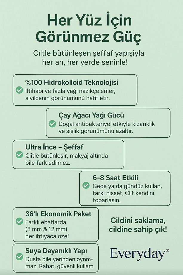 Akne Bandı 36 Adet /akne Bandı - Pimple Patch- Hidrokolloid Bant - 3