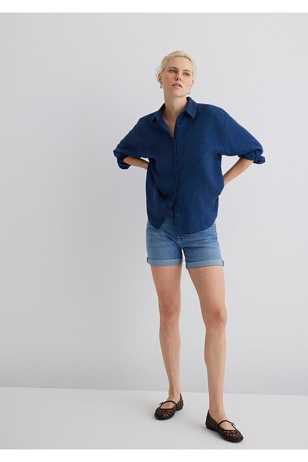 Pixie Casual Açık Mavi Jean Şort 1437090725 - 1