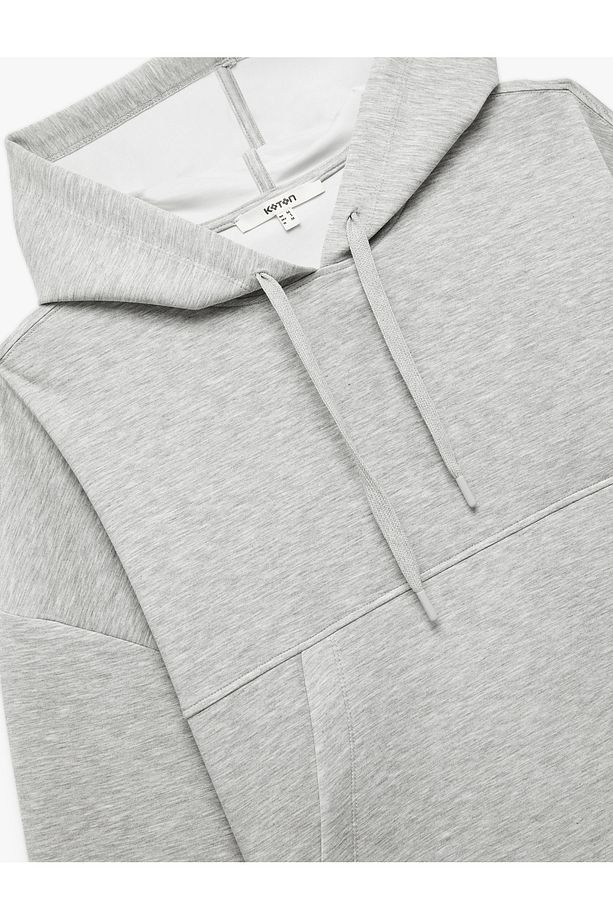 Regular Fit Kanguru Cepli Uzun Kollu Kapüşonlu Sweatshirt - 5