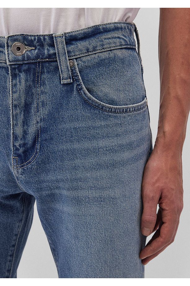 Milan Vintage Mavi Gabardin Pantolon 0081088628 - 5
