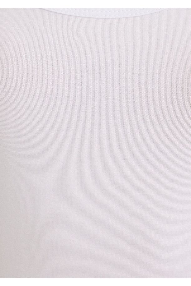 Beyaz Basic Stretch Atlet Fitted / Vücuda Oturan Kesim 164156-620 - 6