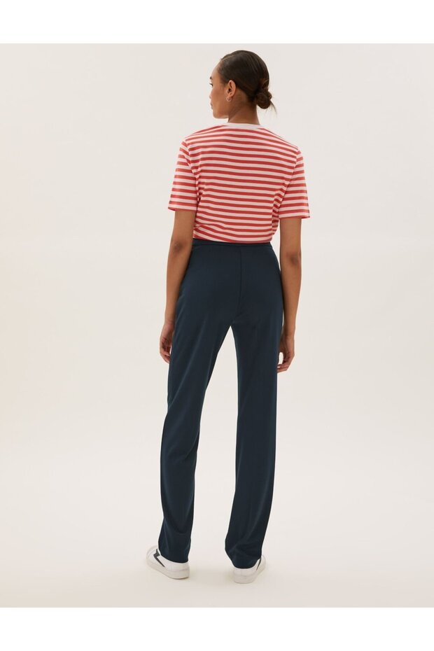 Straight Leg Örme Pantolon - 6