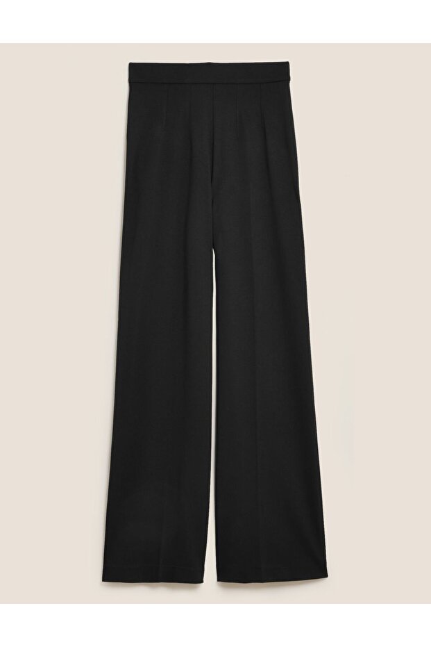 Wide Leg Örme Pantolon - 5