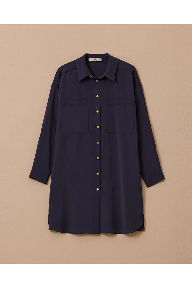 Çift Cepli Rahat Kesim Tunik - 5