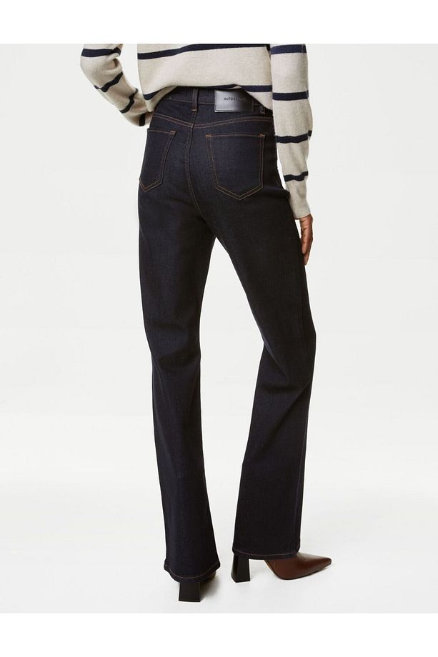 Yüksek Bel Flared Fit Jean Pantolon - 4