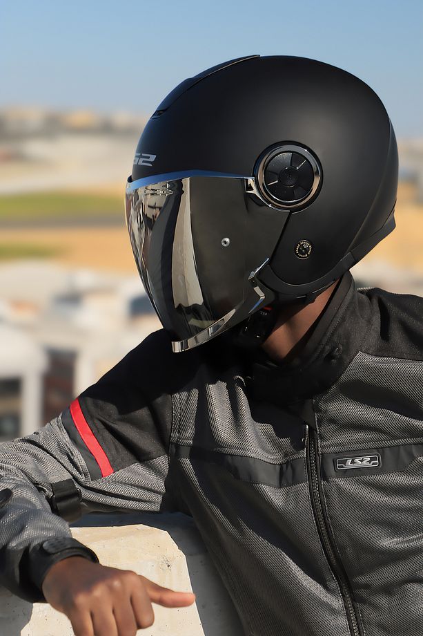 CLASSY MAT SİYAH KASK GRİ CAM - 3
