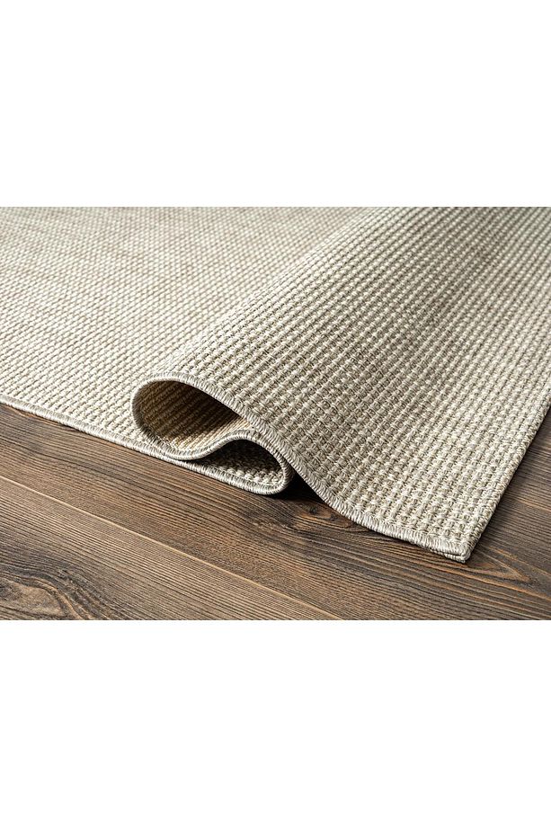 Tiora TI003A Gri Jüt Halı Naturel Sisal Örme Hasır Modern Yıkanabilir Dayanıklı Tozu Yok - 5