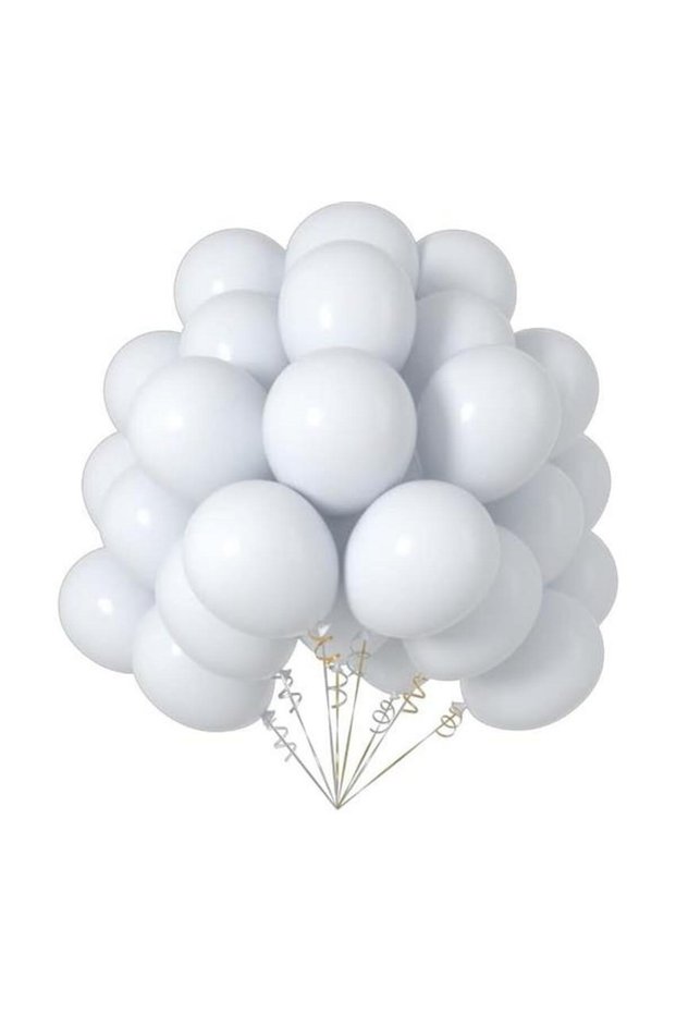 10 Pastel White Balloons - Birthday Concept - Party Supplies - Bride to Be Supplies