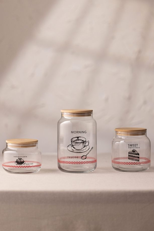 Toskana Jar 3'lü Kavanoz Seti 970 cc/ 635 cc/ 430 cc - 1