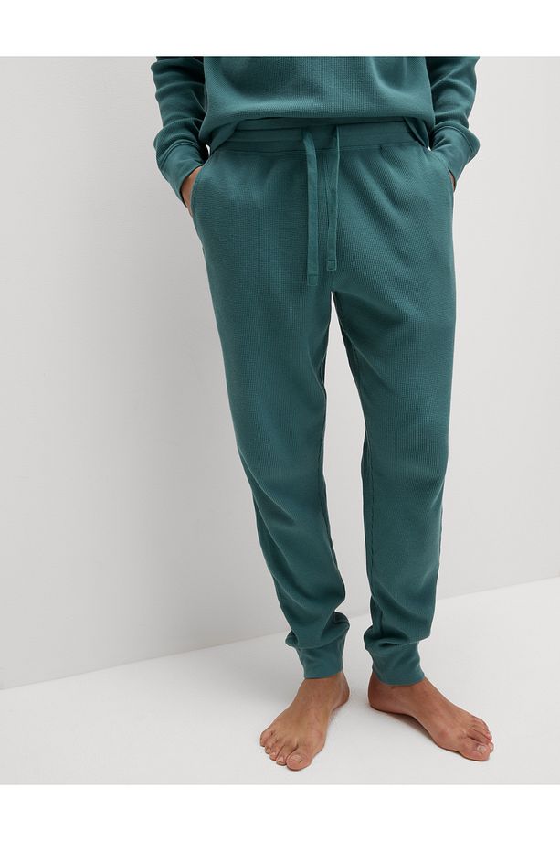 Saf Pamuklu Waffle Pijama Altı - 3