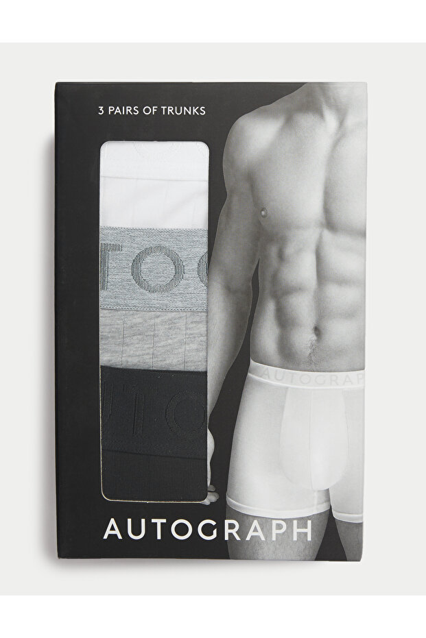 3'lü Supima® Trunk Boxer Seti - 1