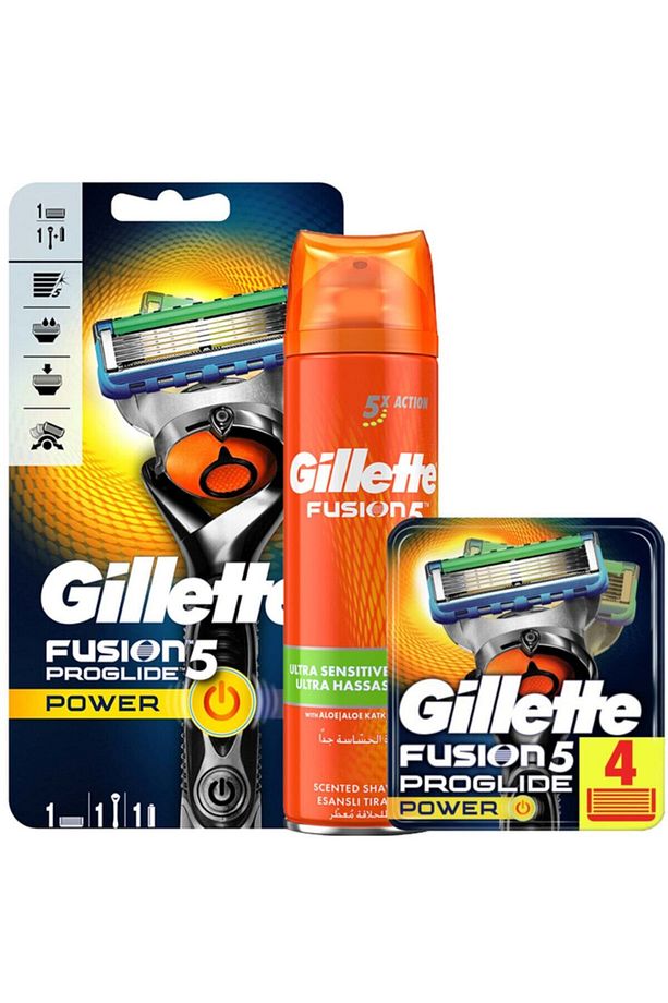 Fırsat Paketi - Fusion Proglide Flexball Power Tıraş Makinesi + 5 Yedek Başlık 200ml Jel - 1