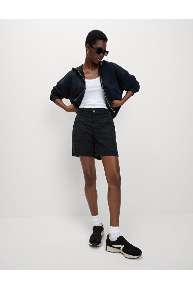 Pamuk Karışımlı Kargo Şort - 1
