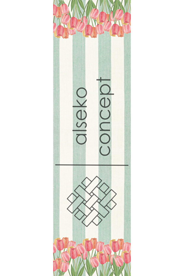 شريط أحمر، نمط التوليب 40x140 سم - 4