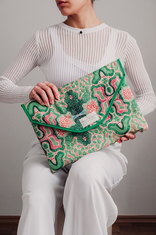 Wolf&Rock Patterned Notebook/Tablet Case 15''-16'' Compatible - 6