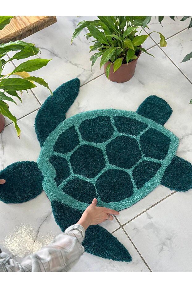 Punch Tufting Kaplumbağa Model Tufting Paspas (ÇOCUK ODASI - BALKON - KAPI ÖNÜ - BANYO PASPASI) - 8