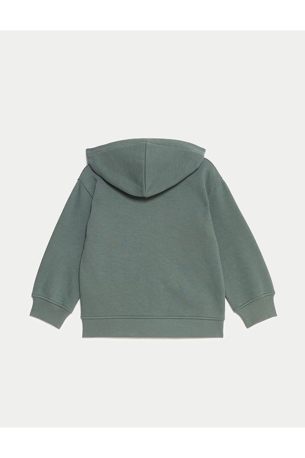 Pamuklu Fermuarlı Kapüşonlu Sweatshirt (2-8 Yaş) - 2