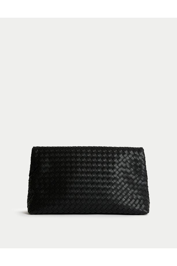 Suni Deri Clutch Çanta - 4