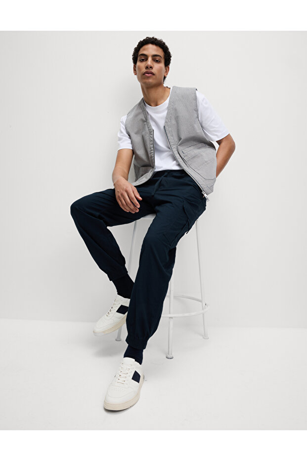 Slim Fit Ripstop Kargo Pantolon - 1