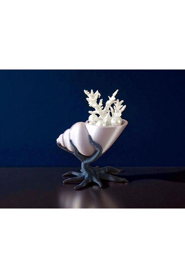 Dekoratif Yapay Mercanlı Vazo-biblo-modern Saksı - Sukulent -kaktus- Yapay Çiçek- Mercanlı Vazo-13cm - 2
