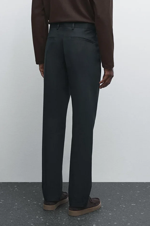 Pamuklu tapered fit pantolon - 3