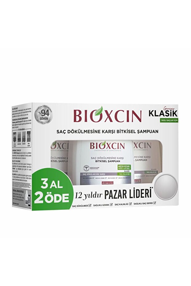 Șampon clasic pentru păr gras 3x300 ml - șampon Genesis pentru căderea părului păr gras - 1