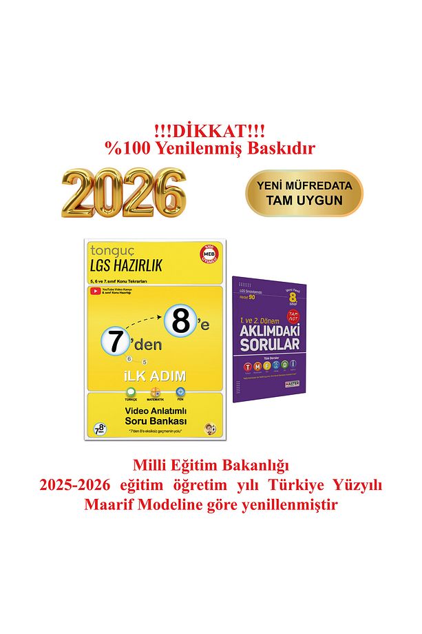 Tonguç 7'den 8'e Hazırlık Kitabı Konu Anlatımlı Soru Bankası 7. Sınıf - 8. Sınıf Lgs Yeni Nesil - 1