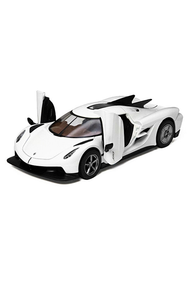 Licensed 1:36 Scale Pull-Back Koenigsegg Jesko Absolut White (1 Piece)
