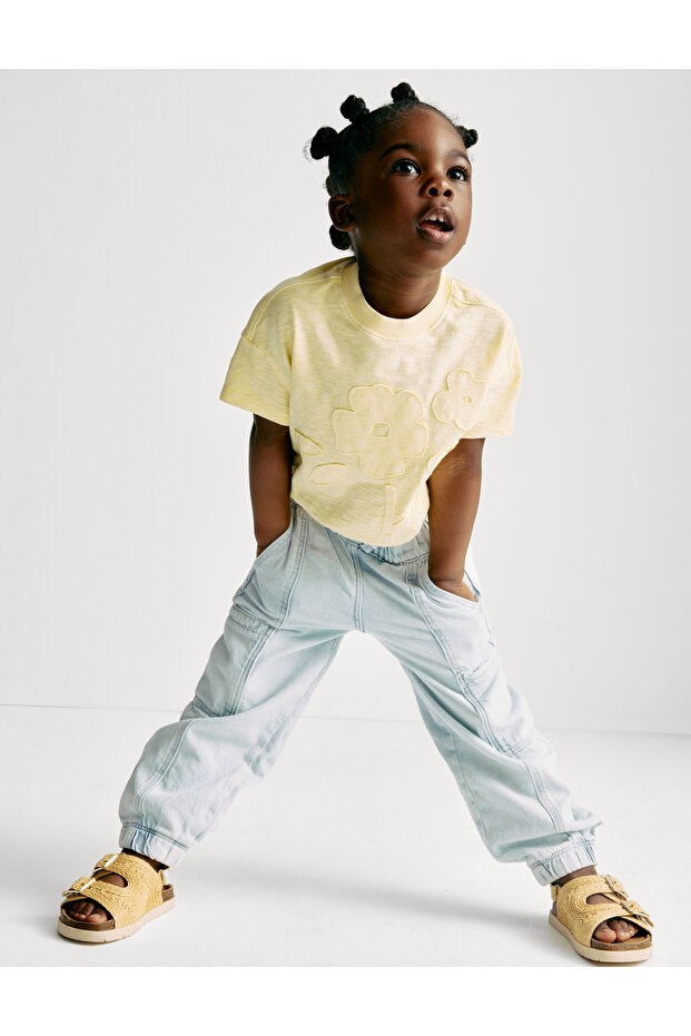 Denim Kargo Pantolon (2–8 Yaş) - 1