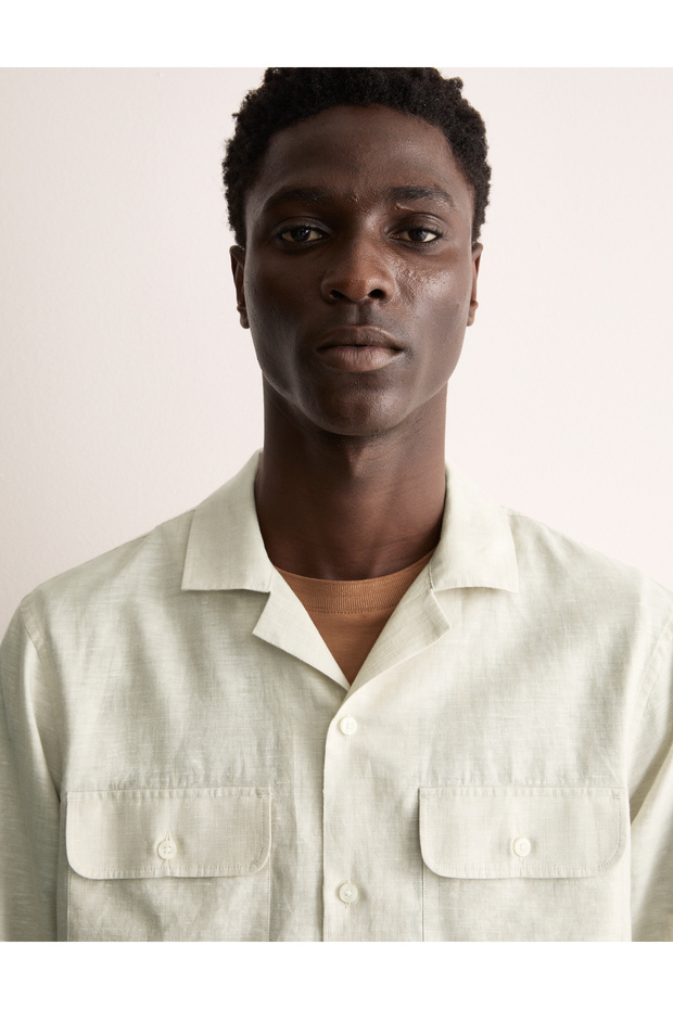 Keten Karışımlı Gömlek - 6