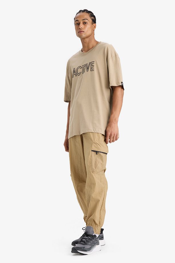 Fit Oversize Geniş Kalıp Kargo Cepli Sporcu Dokuma Pantolon C1528ax24sm - 4
