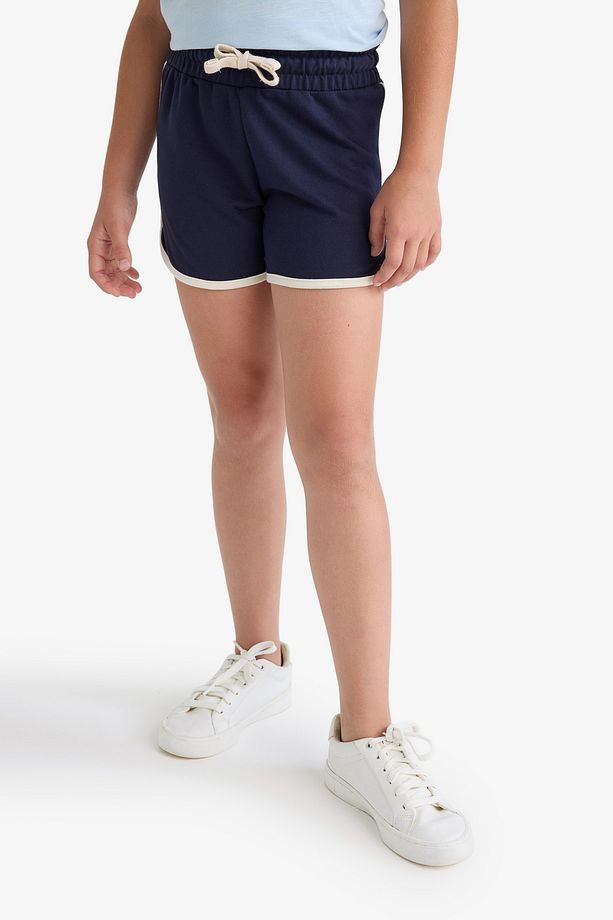 Kız Çocuk Beli Lastikli Basic Düz Şort B5164A825HS - 1