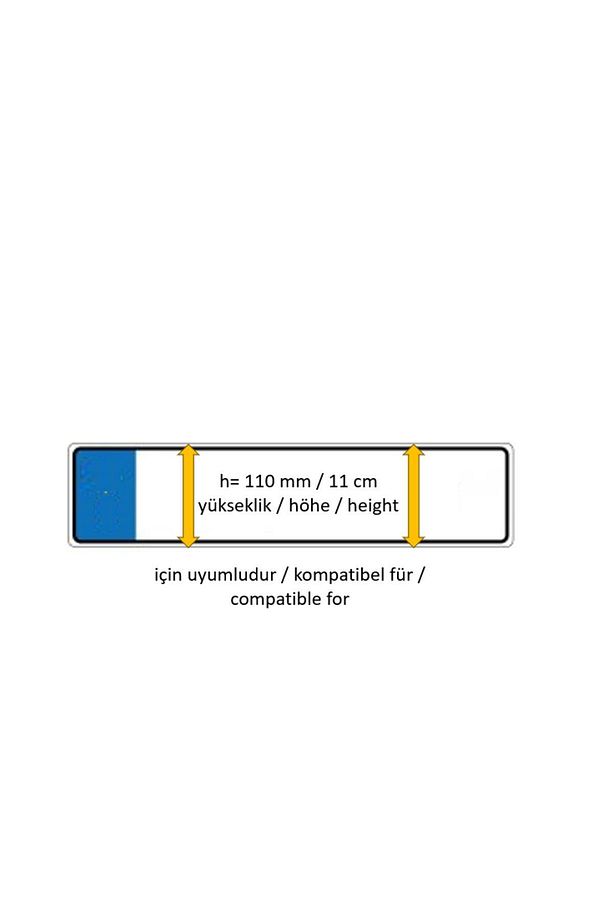 Plate-fix Çerçevesiz Plaka Tutucu Plakalık 2 Set Ön Ve Arka Siyah - 8