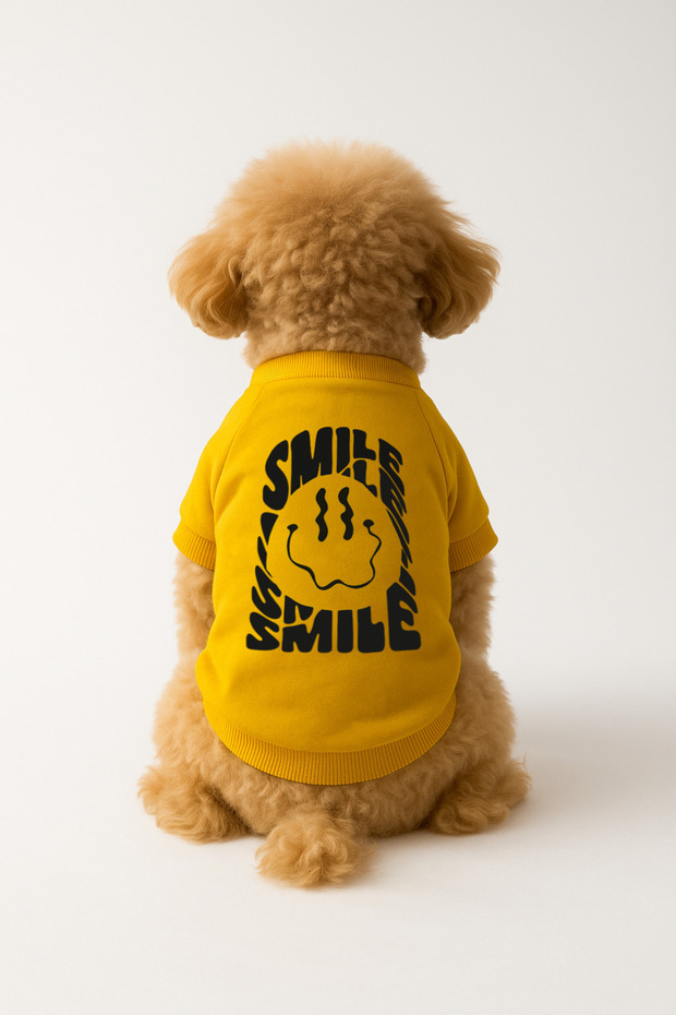 Yellow Smile Sweatshirt - Cat & Dog Outfit & Dress