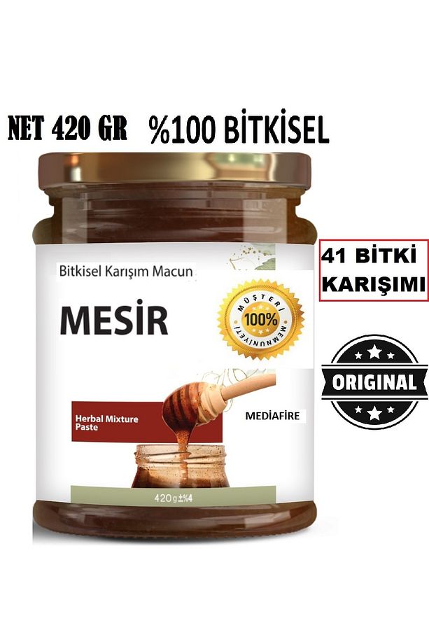 Mesir Macunu 41 Bitki Karışımlı Bitkiselnz Macun Kuvvetnx Macunu Macun 420gr - 1