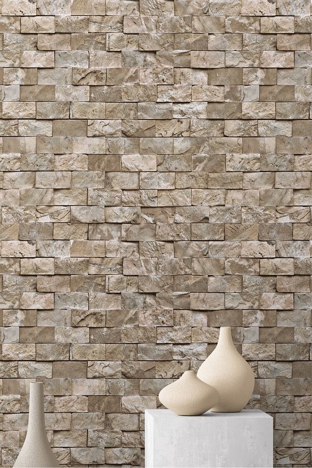 Bien 9100 Taş Desen Duvar Kağıdı (5 M²) 53x1000 Cm - 5