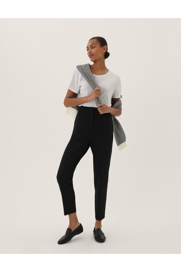 Yüksek Bel Tapered Fit Pantolon - 3