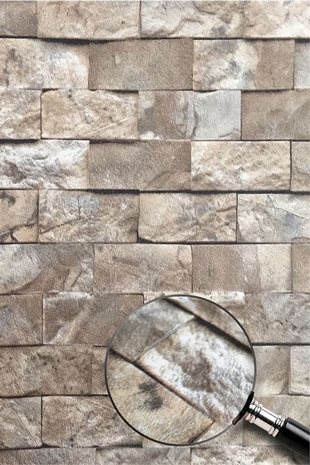 Bien 9100 Taş Desen Duvar Kağıdı (5 M²) 53x1000 Cm - 1
