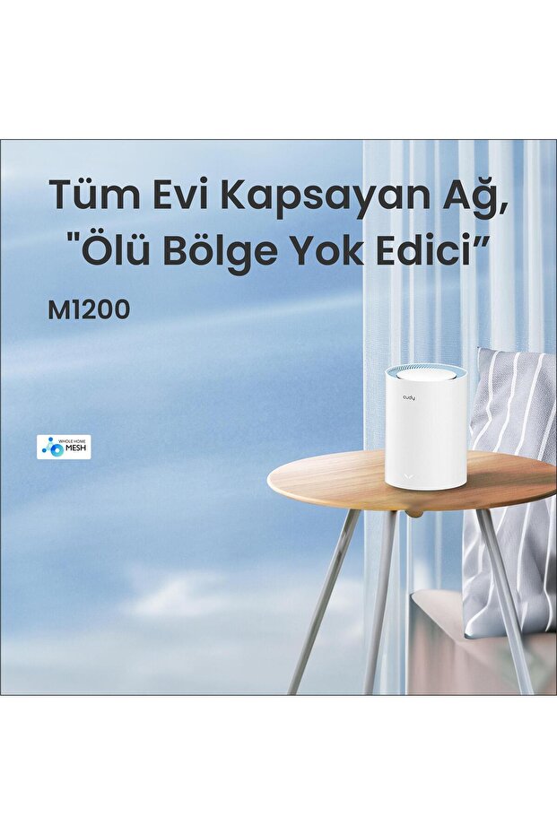 M1200 5ghz 867mbps, 2.4ghz 300mbps, 1 Port, 2xdbi Anten, Wi-fi Mesh Menzil Genişletici Router - 3