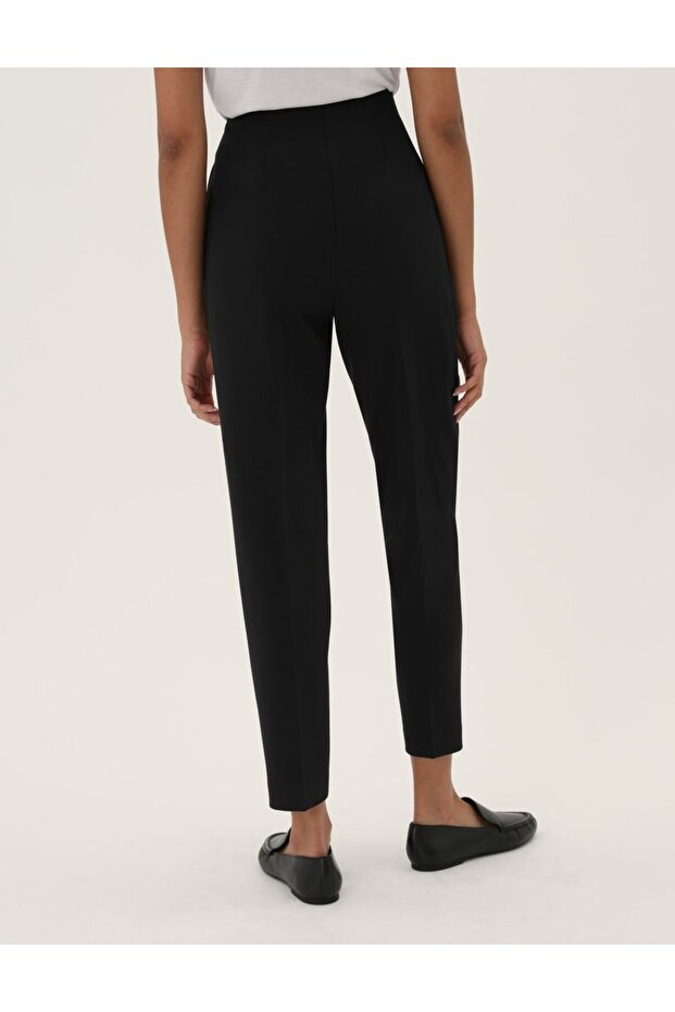 Yüksek Bel Tapered Fit Pantolon - 5