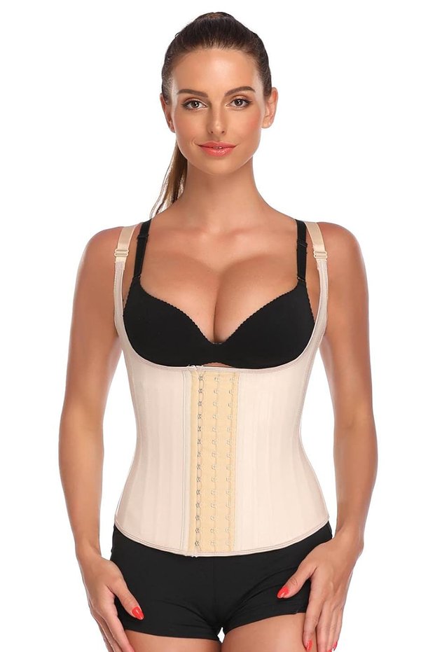Latex Steel Underwire Clasp Body Shaping Strappy Type Corset Skin Dr301