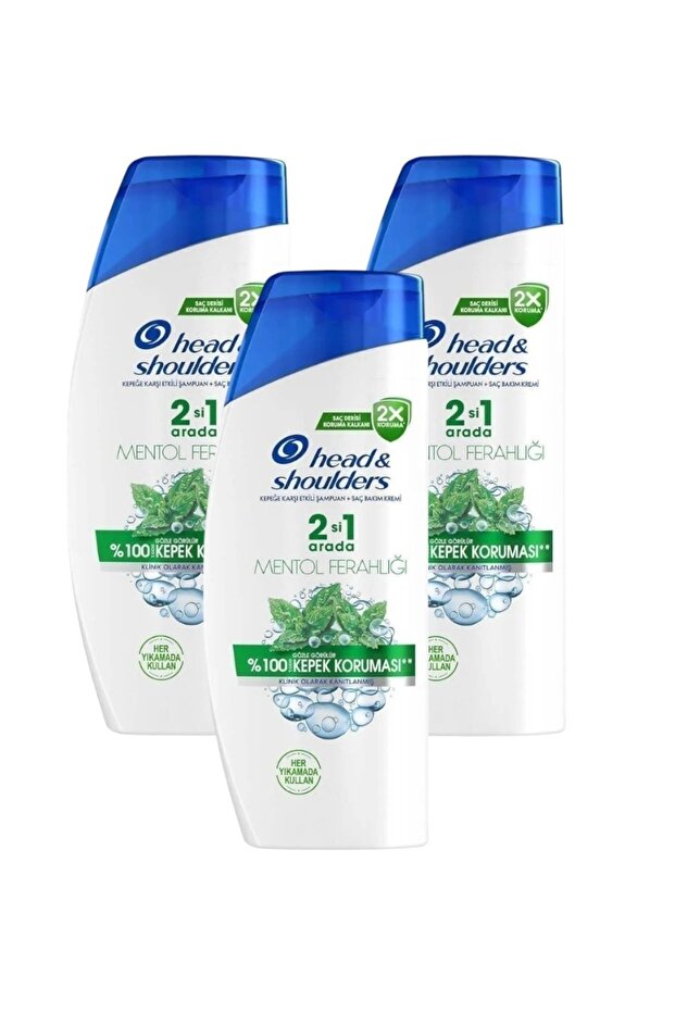 Şampuan Mentol Ferahlığı 2in1 625 ml 3 ADET - 1