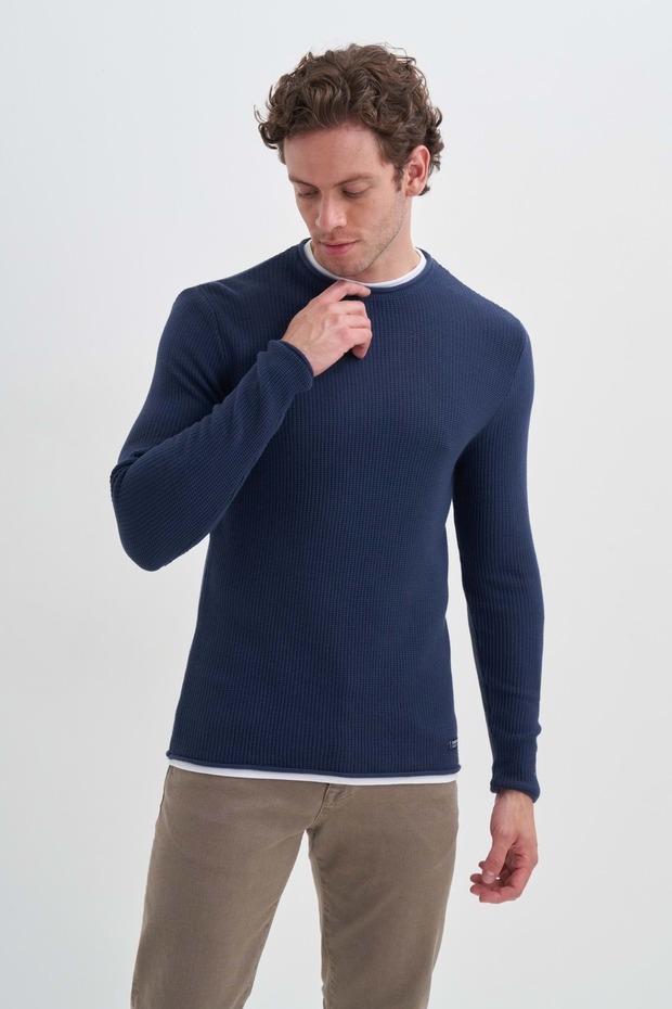 Caz 3010 Bis Yk Sweater 24Kceeo03010 Indigo