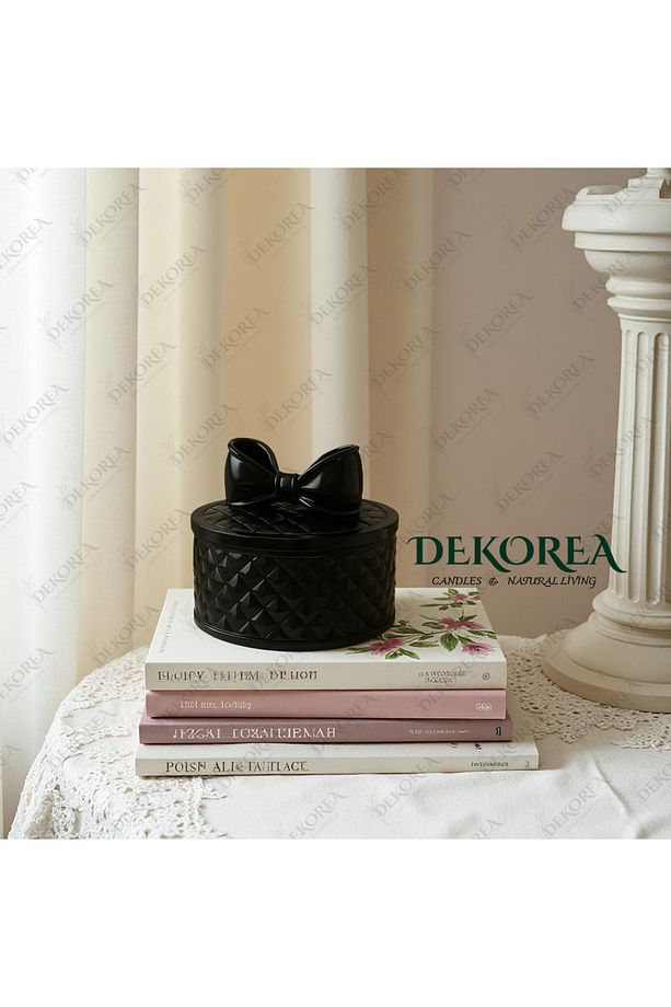 Luxe Bow Yuvarlak Kapaklı Dekoratif Saklama Kutusu – Şık Organizer & Hediye Kutusu - 6