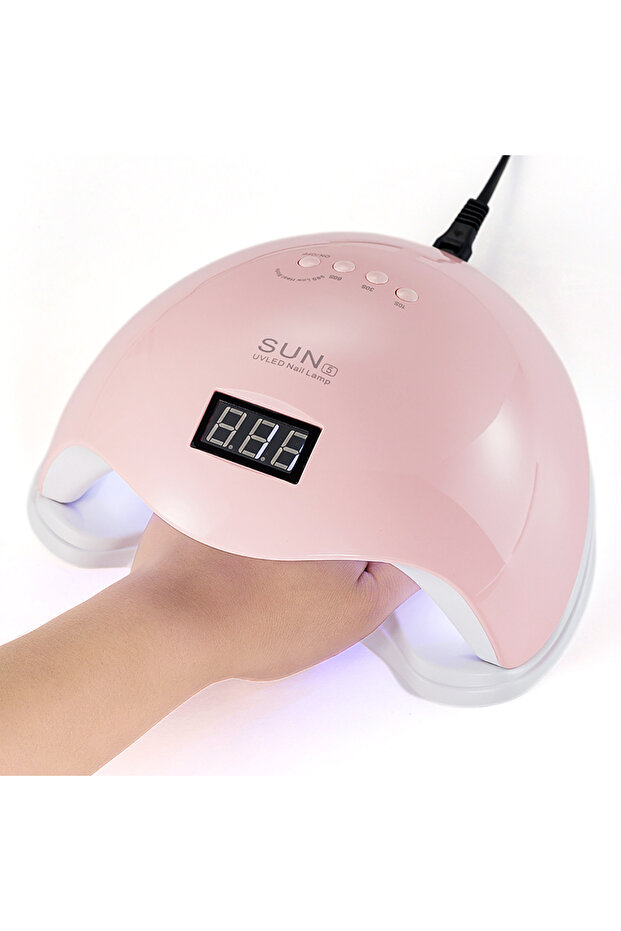 USB Pink SUN5 UV LED Nail Lamp 48W Nail Dryer For Curing Gel Nail Polish With 4 Timer Automatic Sens