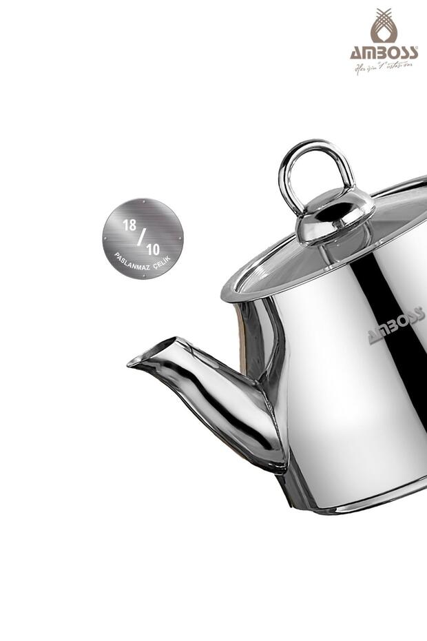 Prime 4 Parça Paslanmaz Çelik Orta Boy Çaydanlık - 3
